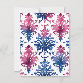 Waterverf Damask Feestdagenkaart