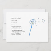 Waterverf Dandelion Save the Date Photo Card (Achterkant)
