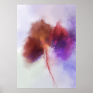 Waterverf Dandelion Tree Hybrid Painting Poster
