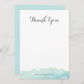 Waterverf Dank u Kaarten Nota Notitiekaartje (Voorkant / Achterkant)