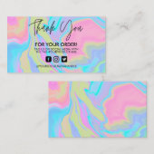 Waterverf Dank u Verf Splatter Visitekaartje (Voorkant / Achterkant)
