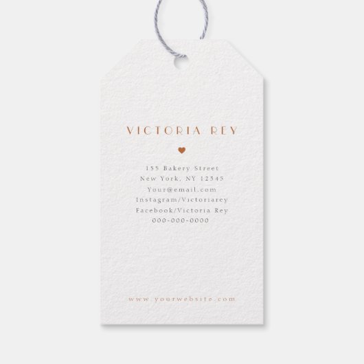 Waterverf | Dank u wel | Loopspatafdruk Cadeaulabel (Achterkant)