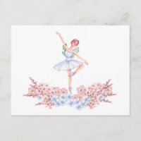 Waterverf dansen ballerina