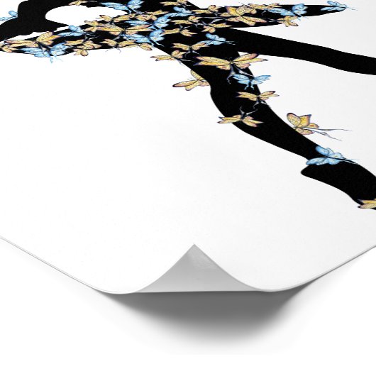 Waterverf dansen ballerina poster (Hoek)