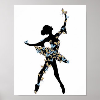 Waterverf dansen ballerina poster
