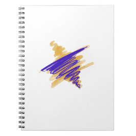 Waterverf Davidster in Goud Notitieboek