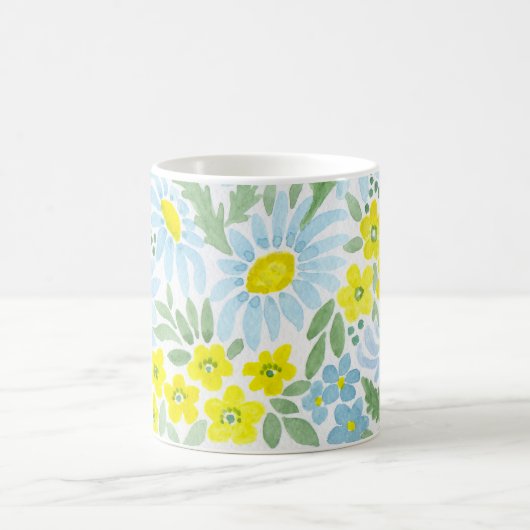 WATERVERF . De bloemen van het veld. Chamomile Koffiemok (Center)