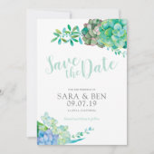 Waterverf De datum opslaan Kaart (Voorkant)