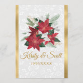 Waterverf de Kerstwinter in Poinsettia Menu (Achterkant)