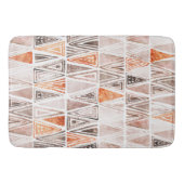 Waterverf deeg terracotta Tribal Triangles Badmat (Voorkant)