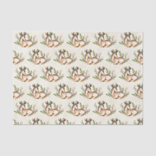 Waterverf Deer Lading Down Boho Pattern Tissuepapier