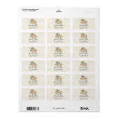  Waterverf Deer Laying Down Boho Etiket (Full Sheet)