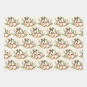 Waterverf Deer Laying Down Boho Inpakpapier Vel (Voorkant)