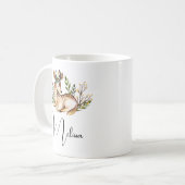 Waterverf Deer Laying Down Boho Koffiemok (Voorkant links)