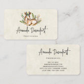  Waterverf Deer Laying Down Boho Visitekaartje (Voorkant / Achterkant)