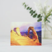 waterverf "Delicate Arch"-woestijnscène Briefkaart (Staand voorkant)