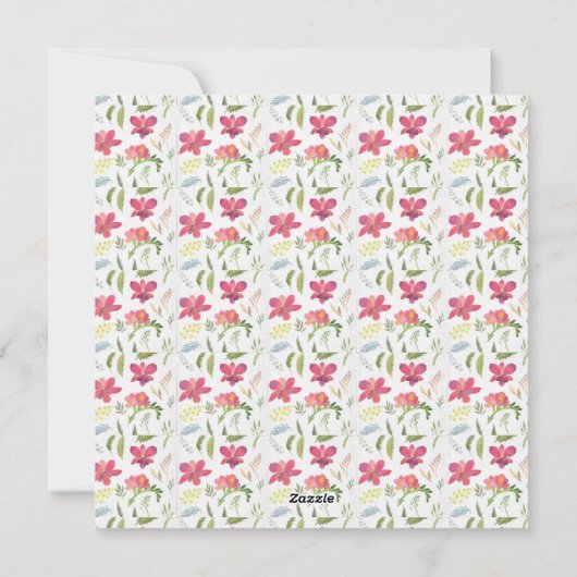 Waterverf delicate paasrabbyt en ei feestdagenkaart (Achterkant)