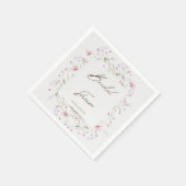 Waterverf Delicate Wilde Bloem Bruidsshower Servet (Hoek)