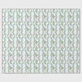 Waterverf Deluxe Eucalyptus- witte grond Cadeaupapier (Vlak)