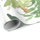 Waterverf Dennenbomen Modern Rustiek Cadeaupapier (Rol Hoek)