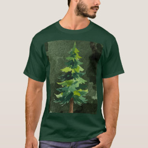 Waterverf Dennenboom Bos Natuur Waterverf Druiven T-shirt