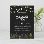 Waterverf dennenbos kerst kaart (Staand voorkant)