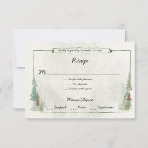 Waterverf Dennenbos Menu Keuze RSVP