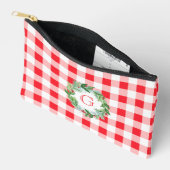 Waterverf Dennenkrans MONOGRAM Rode Check  Etui (Open)