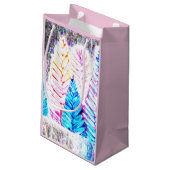 Waterverf dennenzak klein cadeauzakje (Achterkant Gekanteld)