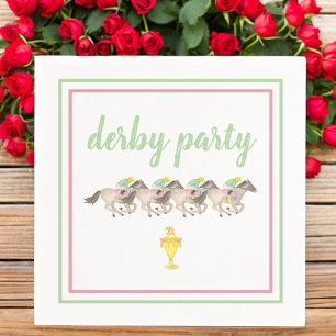 Waterverf Derby Party Paard Racing Cup Servet