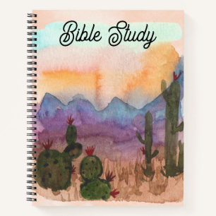 Waterverf Desert Bible Study Journal Notitieboek