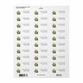 Waterverf Desert Cacti Cactus Return Address Etiket (Full Sheet)