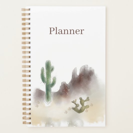 Waterverf Desert Planner | 5.5 x 8.5 | Jaarlijks (Voorkant)