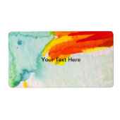 Waterverf Design Aangepaste labels (Voorkant)