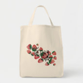 Waterverf Design Canvas tas, Berry Cute Tote Bag (Voorkant)