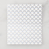 Waterverf Designer Blauw Monogram Crest Bruiloft (Binnenkant ongevouwen)