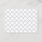 Waterverf Designer Blauw Monogram Crest Bruiloft Informatiekaartje (Achterkant)