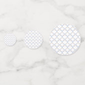 Waterverf Designer Blauw Monogram Crest Confetti (Achterkanten)