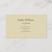 Waterverf Designer Lichtbruin Chic Visitekaartje (Achterkant)