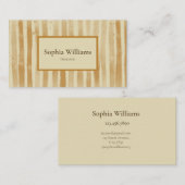 Waterverf Designer Lichtbruin Chic Visitekaartje (Voorkant / Achterkant)