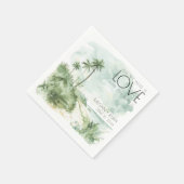 Waterverf Destination Beach Wedding Servet (Hoek)