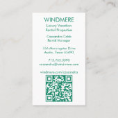 Waterverf Deur Vastgoedmakelaar Realtor QR CODE Visitekaartje (Achterkant)