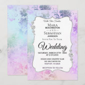 *~* Waterverf Diamond Modern Wedding Kaart (Voorkant / Achterkant)