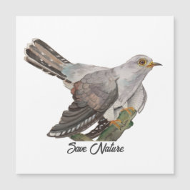 Waterverf die een koekoek schildert