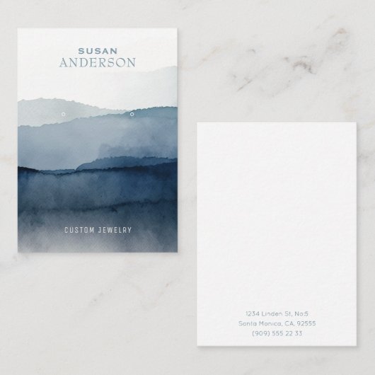 Waterverf die Visitekaartje voor beeldscherm verdi (Voorkant / Achterkant)