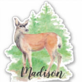 Waterverf dierbenaming sticker (Voorkant)