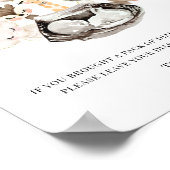 Waterverf Dieren Faux Modern Gold Diaper Raffle Poster (Hoek)