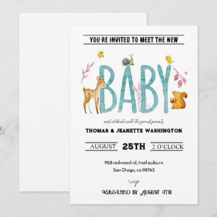 Waterverf dieren - sip & see meet and greet kaart