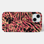 Waterverf Dierensafari Print Case-Mate iPhone Case (Achterkant (horizontaal))