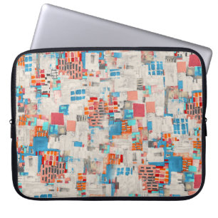 Waterverf digitaal textuurpatroon laptop sleeve